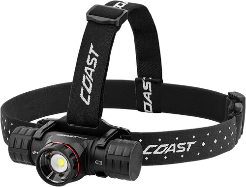 Coast 30344 XPH34R Rechargeable LED Headlamp USB-C  PURE Beam Twist Focus, Magnetic Base (2075 Lumen)