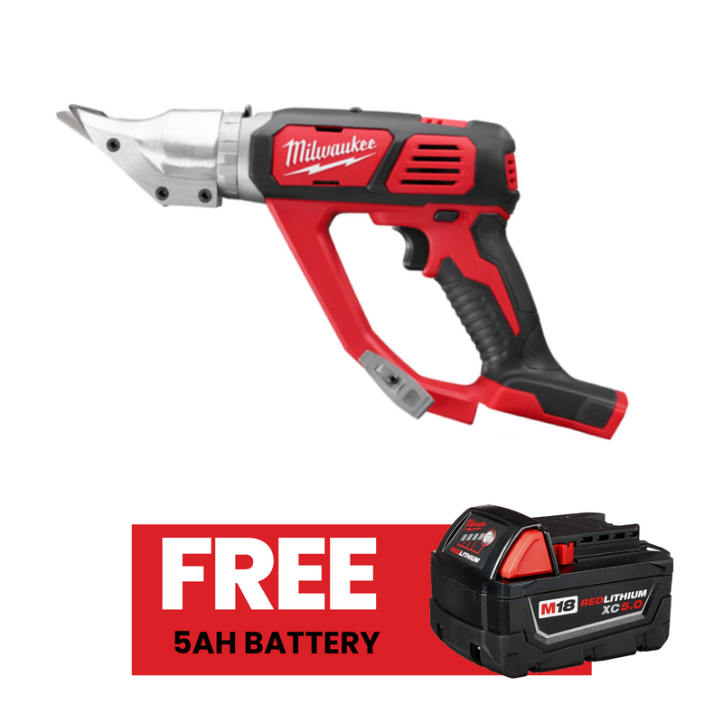 Load image into Gallery viewer, Milwaukee 2635-20 M18 Double Cut Shear 18 Gauge + 5ah Battery
