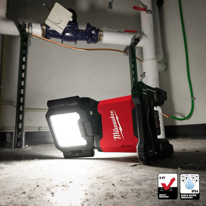 Milwaukee 2368-20 M18 ROVER Dual Power Triple-Panel Flood & Area Light + FREE Battery