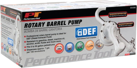 Performance Tool W54285 DEF (Diesel Exhaust Fluid) Rotary Barrel Pump for 55 Gallon Drums