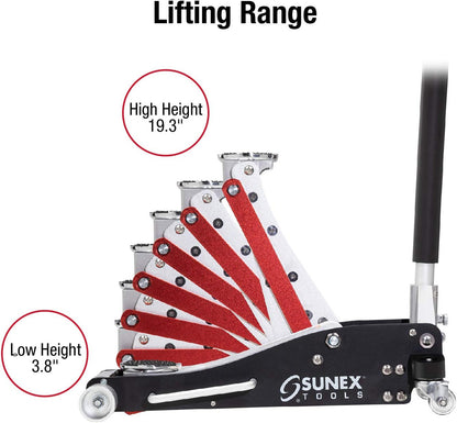 SUNEX TOOLS 3 TON ALUMINUM FLOOR JACK (6603ASJ)