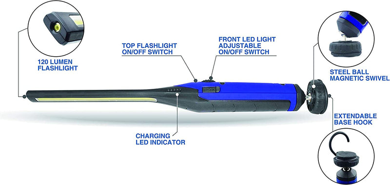 Load image into Gallery viewer, Astro Pneumatic 65SL 650 Lumen Magnetic Rechargeable LED Underbody Car Shop Light
