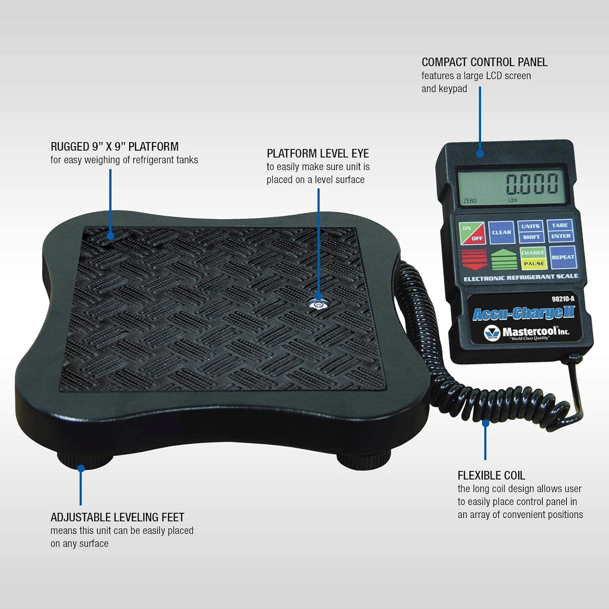 Mastercool Scale Mastercool 298210-CL Accu-Charge II Electronic Refrigerant Scale – CBM ...