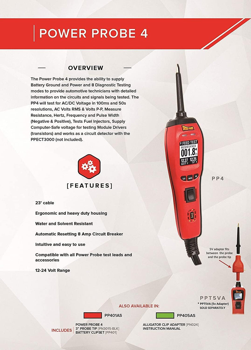 Load image into Gallery viewer, Power Probe PP401AS  Digital Volt Meter Car Diagnostic Test Tool AC/DC
