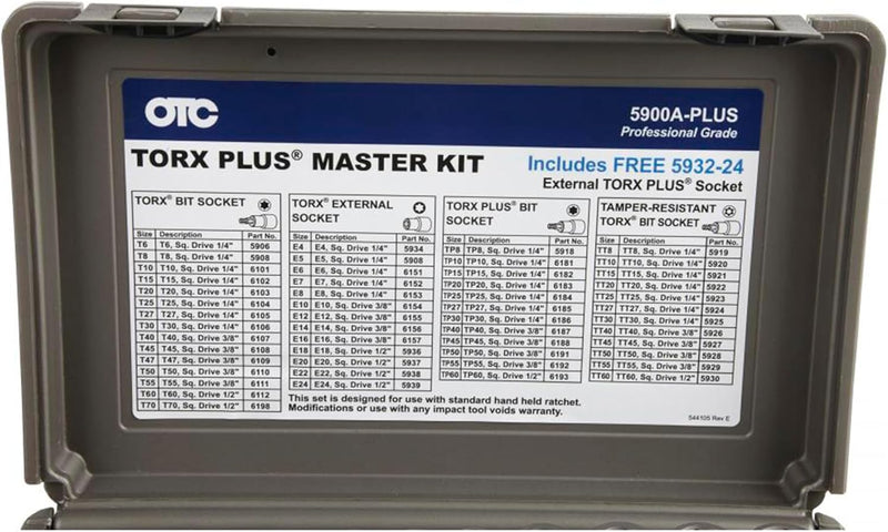 Load image into Gallery viewer, OTC 5900A-Plus 52 Piece Master Square Drive Torx Set
