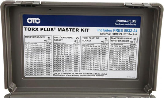 OTC 5900A-Plus 52 Piece Master Square Drive Torx Set