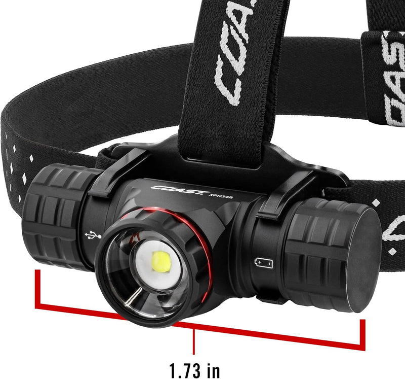 Load image into Gallery viewer, Coast 30344 XPH34R Rechargeable LED Headlamp USB-C  PURE Beam Twist Focus, Magnetic Base (2075 Lumen)
