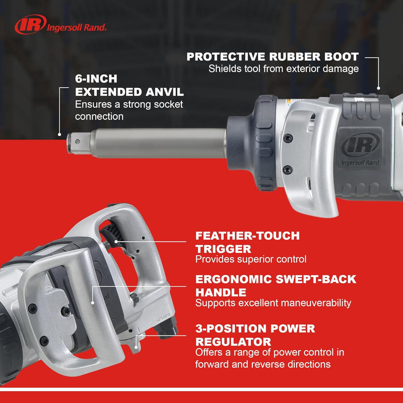 Load image into Gallery viewer, Ingersoll Rand 285B-6 HD 1&quot; Pneumatic Air Impact Wrench 6&quot; Extended Anvil
