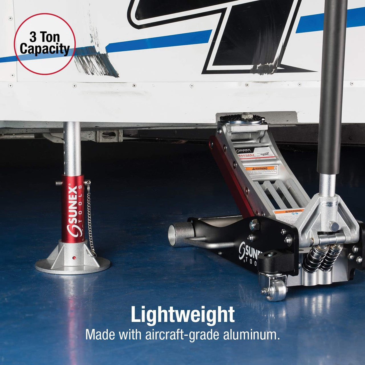 SUNEX TOOLS 3 TON ALUMINUM FLOOR JACK (6603ASJ)