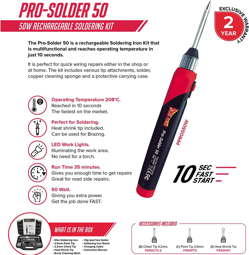 Load image into Gallery viewer, Power Probe PPPS50W Soldering Kit Pro Solder 50
