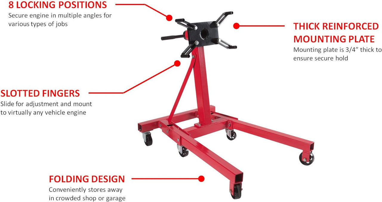 SUNEX TOOLS 1 TON ENGINE STAND (8400)