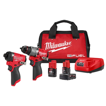 Milwaukee 3497-22 M12 Fuel 1/2" Hammer Drill and 1/4" Hex Driver Kit + FREE Battery