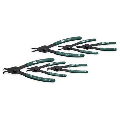 SK Hand Tools 7600 6 Piece Convertible Snap Ring Pliers Set MADE IN USA