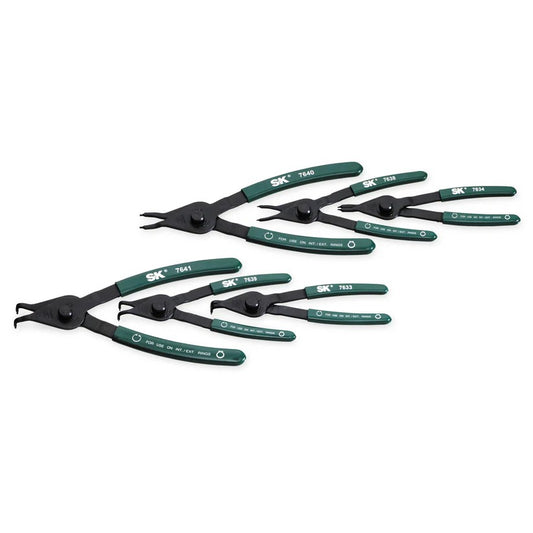 SK Hand Tools 7600 6 Piece Convertible Snap Ring Pliers Set MADE IN USA
