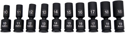 Astro AST78344M 3/8″ Drive Mid-Length Pinless Universal Impact Sockets – Metric