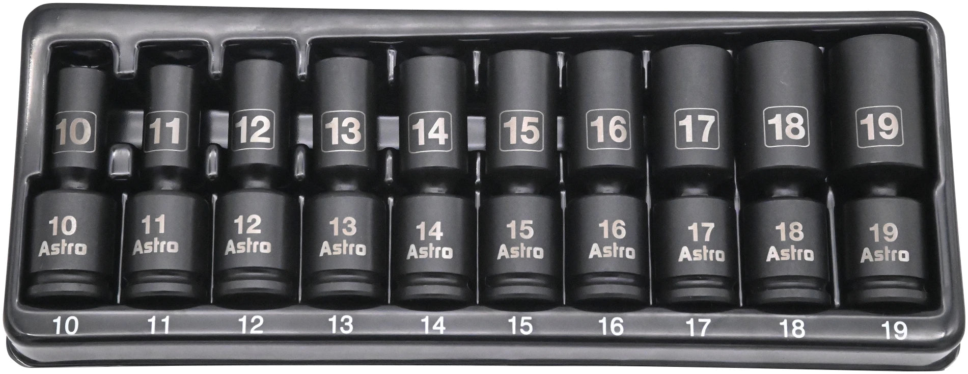 Astro AST78344M 3/8″ Drive Mid-Length Pinless Universal Impact Sockets ...