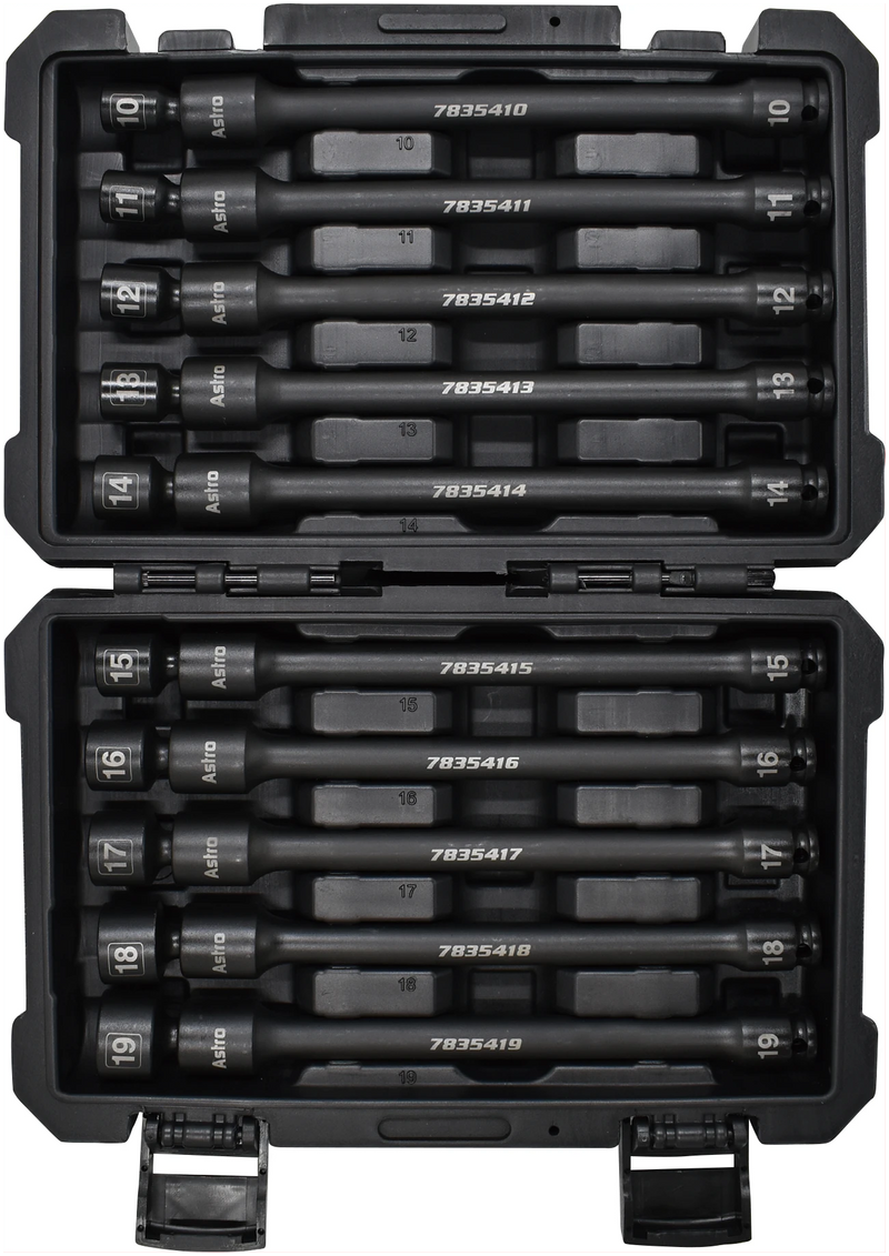 Load image into Gallery viewer, Astro 78354 3/8″ Drive 6Pt Pinless Universal Extension Metric Socket Set 10pc
