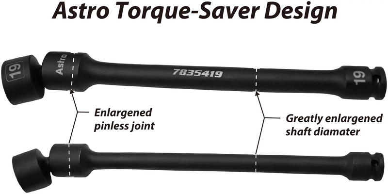 Astro 78354 3/8″ Drive 6Pt Pinless Universal Extension Metric Socket S ...