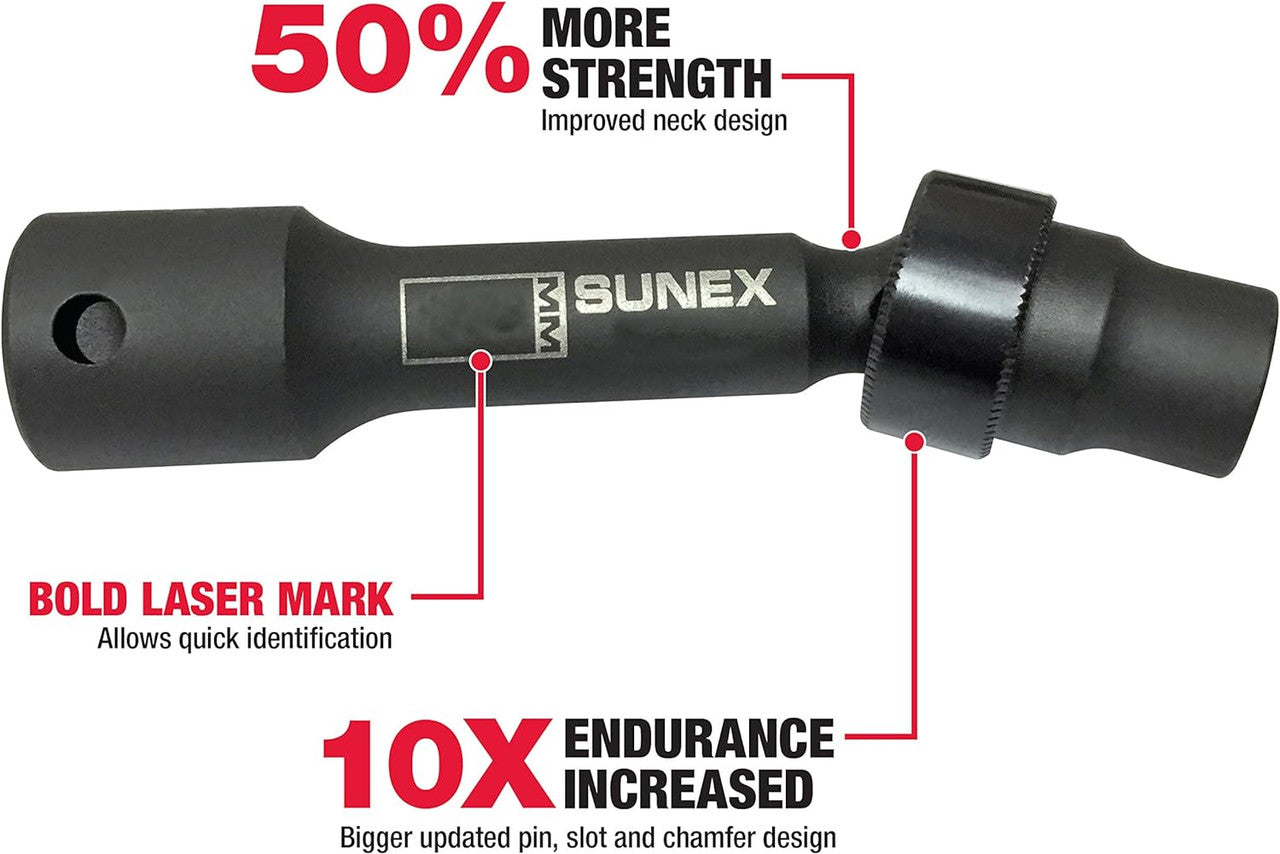 SUNEX 1/2" DR. 12 PT 17MM DRIVELINE LIMITED CLEARANCE IMPACT SOCKET (217ZUMDL)