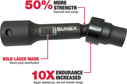 SUNEX 1/2" DR. 12 PT 17MM DRIVELINE LIMITED CLEARANCE IMPACT SOCKET (217ZUMDL)