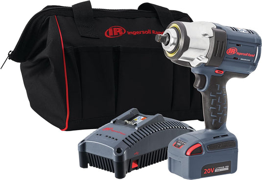 Ingersoll Rand W7152-K12 1/2" High-Torque 20V Cordless Impact Wrench Kit Free Battery & Boot