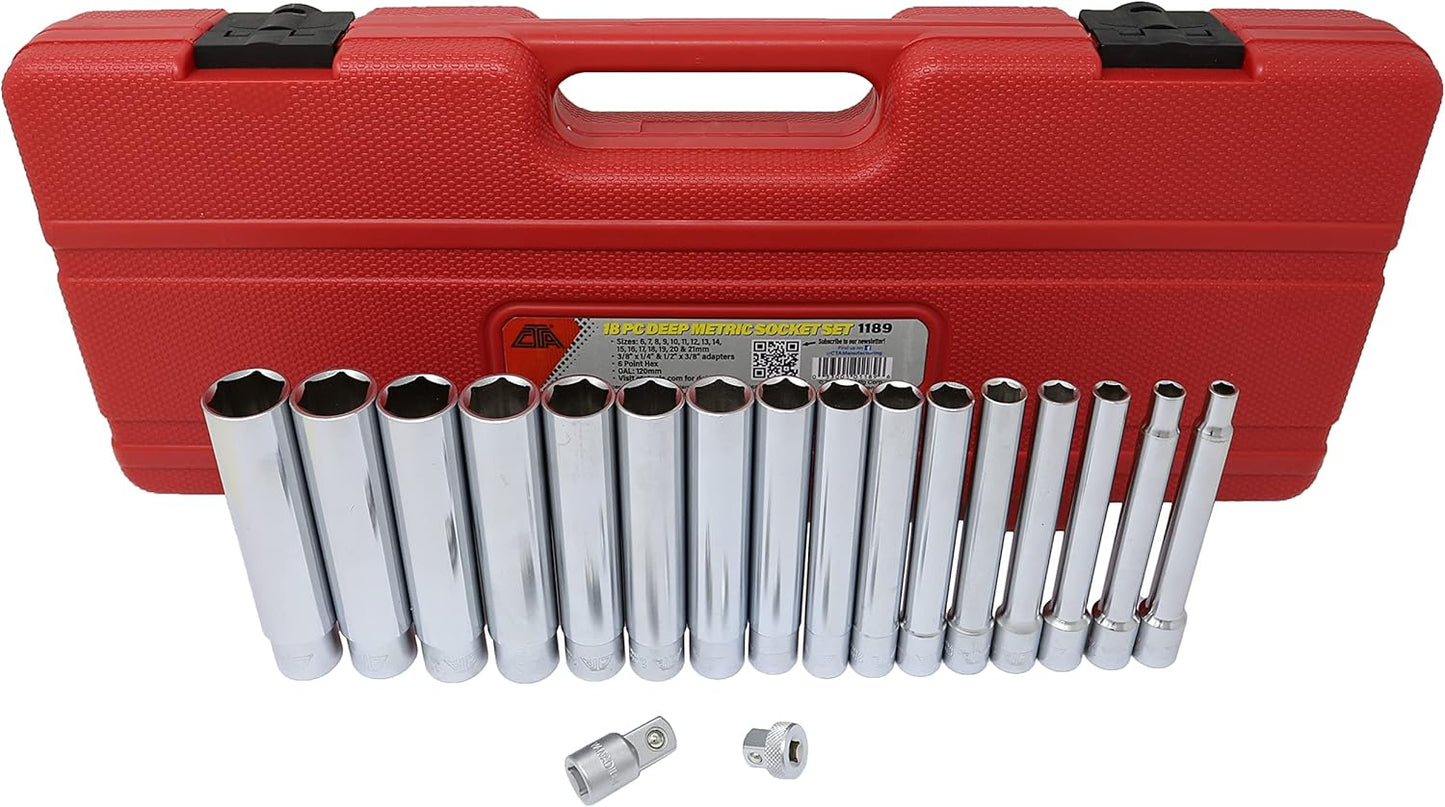 CTA Tools 1189 17 Pc. Extra Deep Metric Socket Set