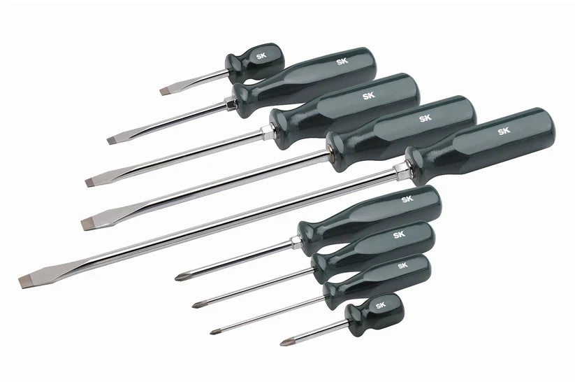 SK Tools 86006 9pc Combination Screwdriver Phillips/Slotted Set