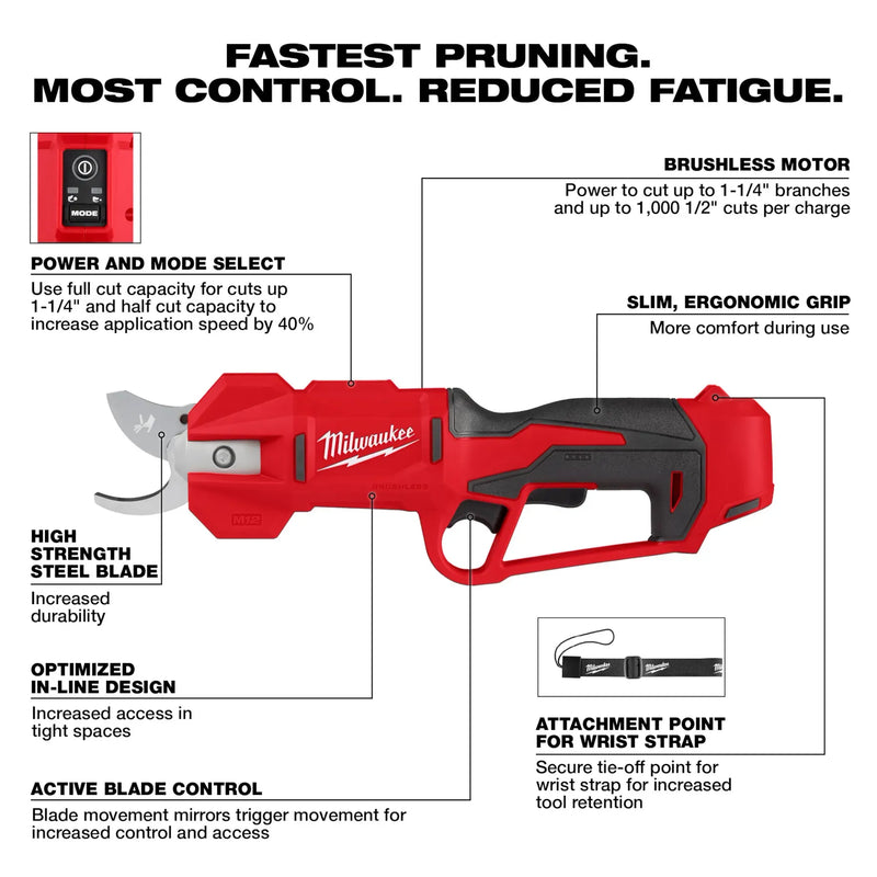 Load image into Gallery viewer, Milwaukee 2534-20 M12 Brushless Pruning Shears + Free 5.0ah Battery
