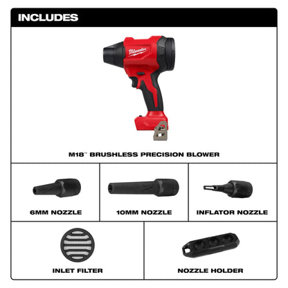 Milwaukee 0887-20 M18 Brushless Precision Blower + FREE Battery