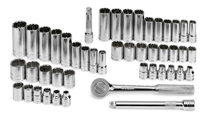 SK Tools 94547-12 Standard & Deep 12 Point SAE & Metric 3/8" Drive Socket Set