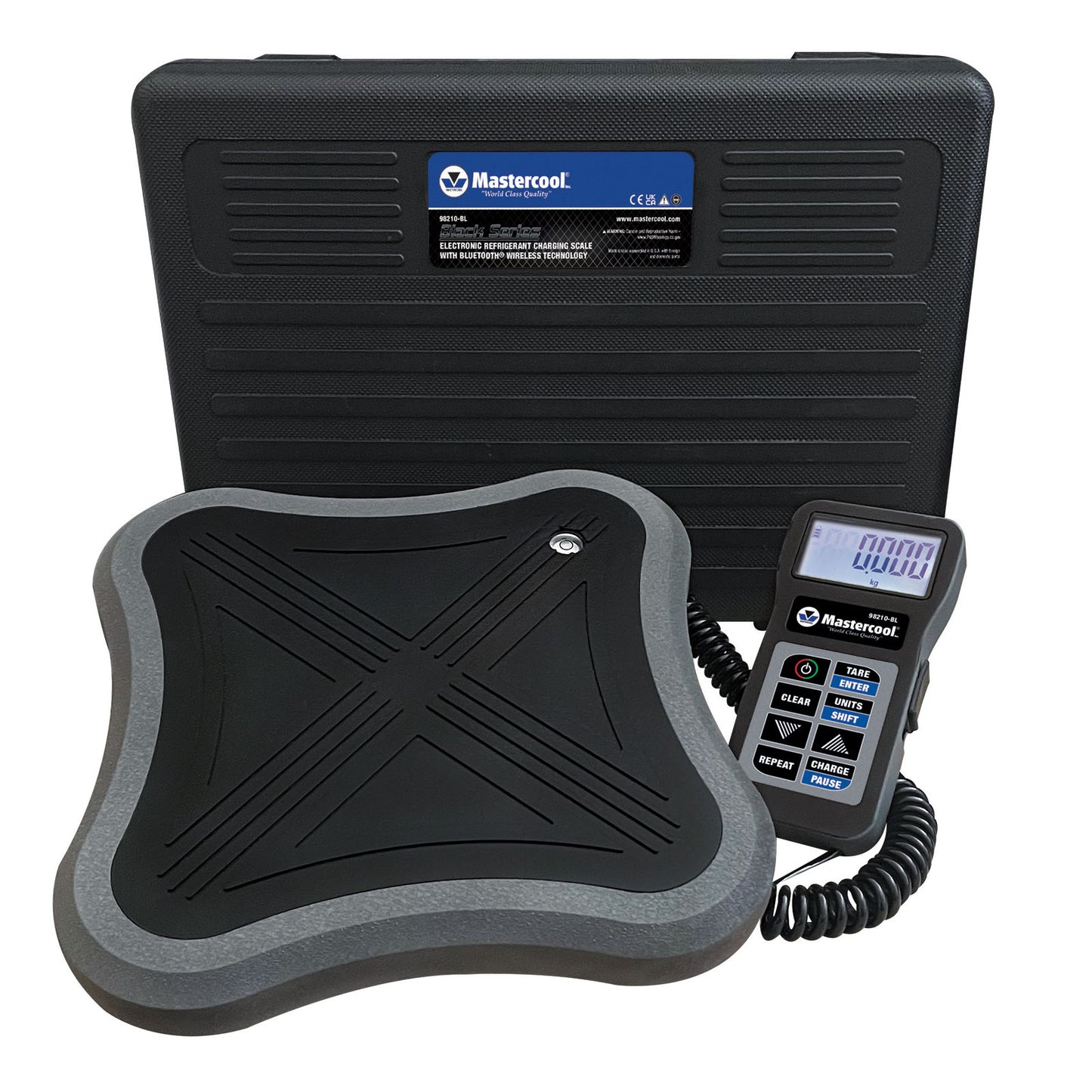 Mastercool 98210-BL Black Series Electronic Charging Scale with Bluetooth® Wireless Technology
