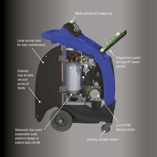 Mastercool Commander 4100 - Automatic R1234YF Recovery, Recycle & Recharge Machine Regular & Hybrid Vehicles