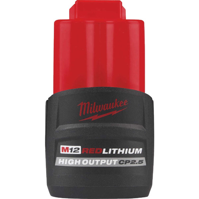 Milwaukee 48-11-2425 M12 REDLITHIUM 12 Volt Lithium-Ion 2.5 Ah High Output CP2.5 Tool Battery