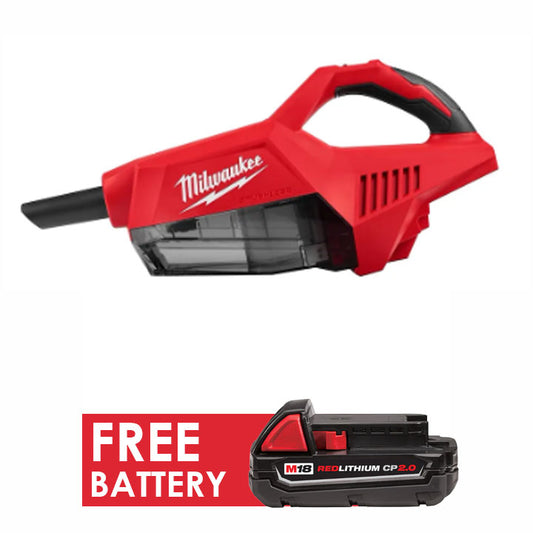 Milwaukee 0892-20 M18 Brushless Handheld Vacuum + FREE Battery