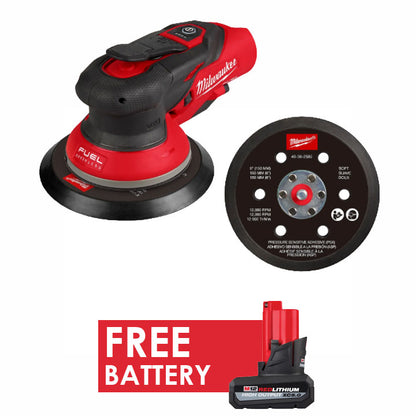 Milwaukee 2584-20 M12 FUEL (3/32) 6" Random Orbital Sander + FREE Battery