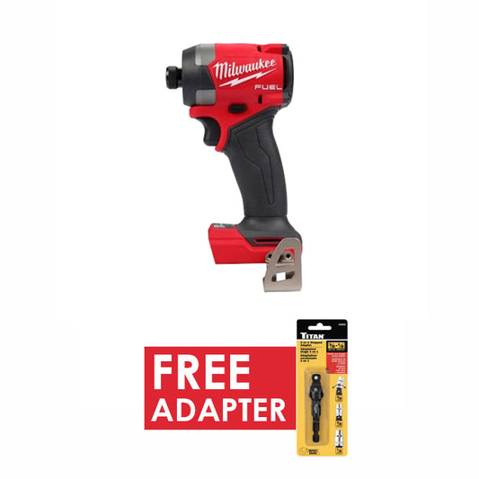 Milwaukee 2953-20 M18 Fuel 1/4" Hex Impact Driver + FREE Titan Adapter 3/8" - 1/2" Drive (Copy)
