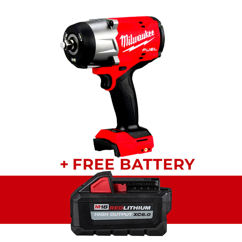 Load image into Gallery viewer, Milwaukee M18 2967-20 FUEL 1/2&quot; High Torque Impact Wrench Friction Ring + FREE BATTERY
