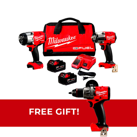 Milwaukee 3010-22 M18 FUEL 1/2" & 3/8" High Torque Automotive Kit + FREE GIFT