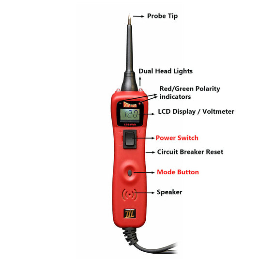 POWER PROBE 319FTC III 3 CIRCUIT TESTER KIT - RED