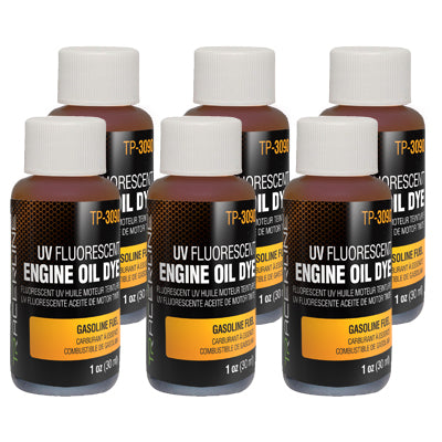 Tracerline TP-3090-0601 DYE-LITE Gasoline Engine Oil UV Leak Detection Dye 6 x 1 Oz. Bottles