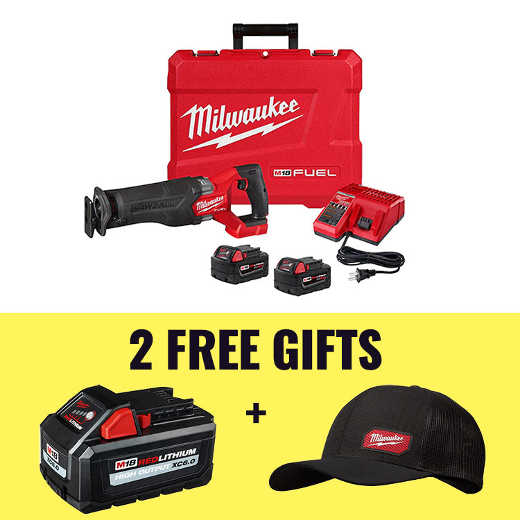 Load image into Gallery viewer, Milwaukee 2821-22 M18 Fuel Sawzall Recip Saw Kit w/ 5.0Ah Batteries
