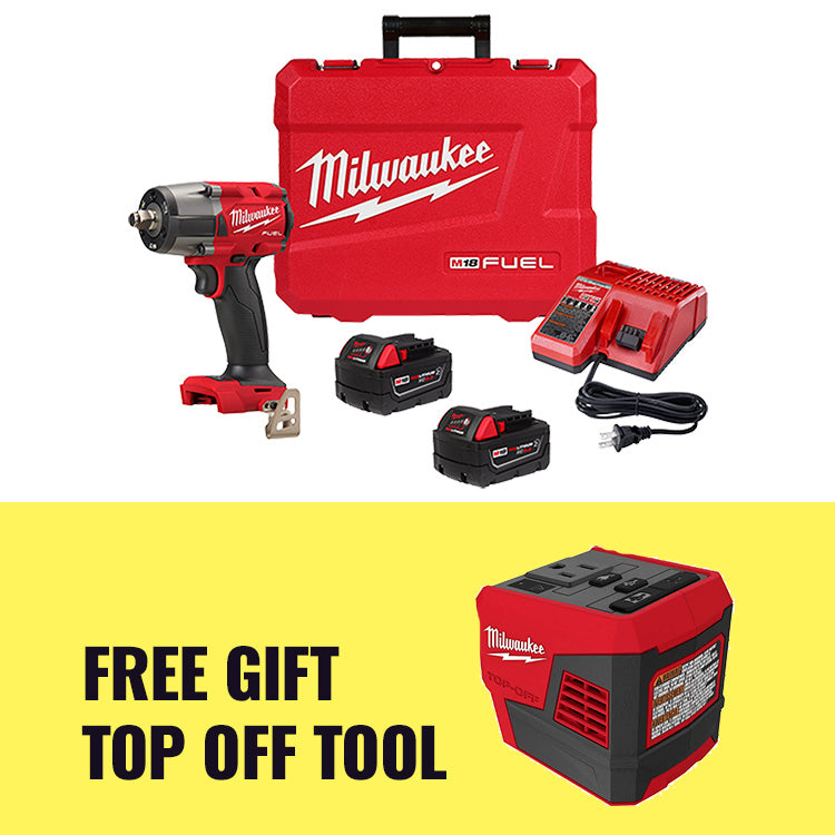 Load image into Gallery viewer, Milwaukee 2962-22R 1/2 in Mid-Torque Cordless Impact Wrench Kit + Free Gift
