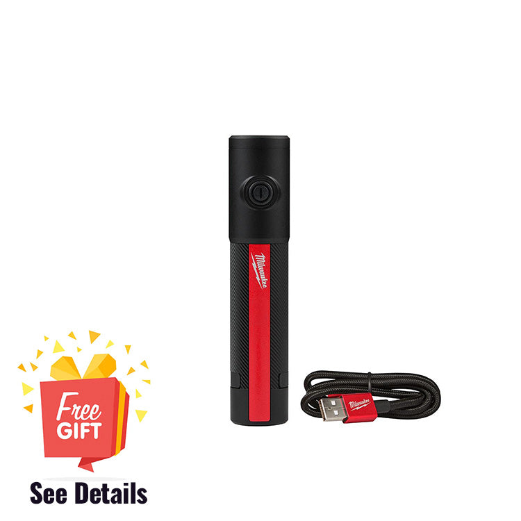 Load image into Gallery viewer, Milwaukee 2011R High Definition 500 Lumen Rechargeable Flashlight Magnet &amp; Pocket Clip + FREE GIFT
