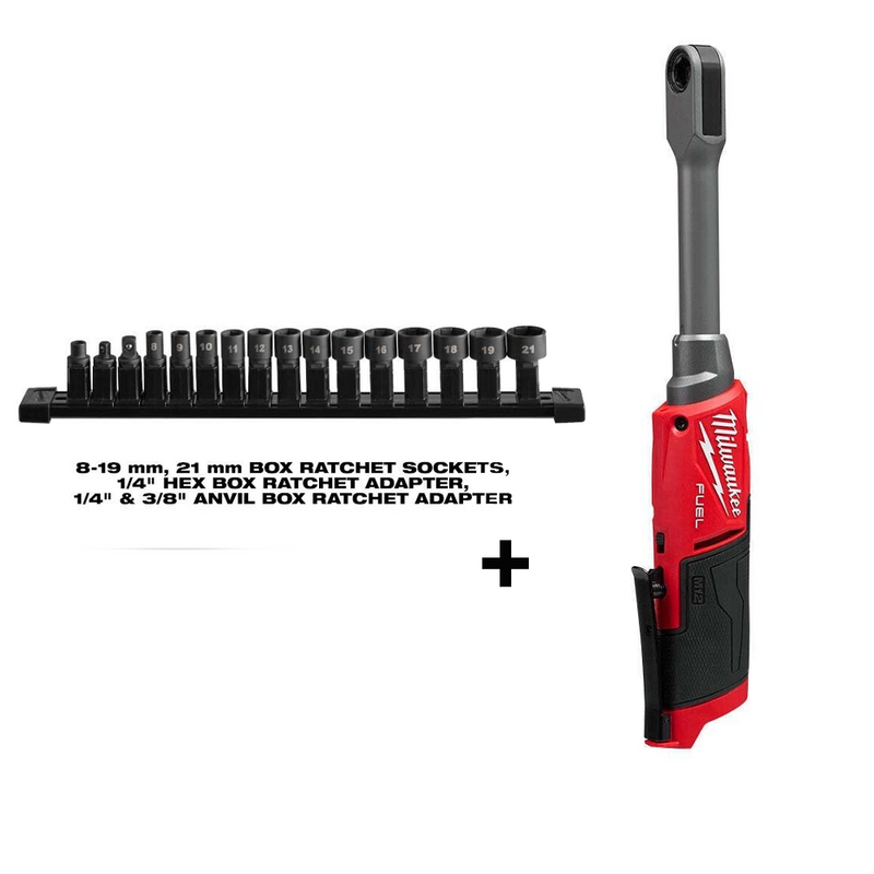 Milwaukee 3050-20 M12 FUEL 12V INSIDER Extended Reach Box Ratchet - Ba ...