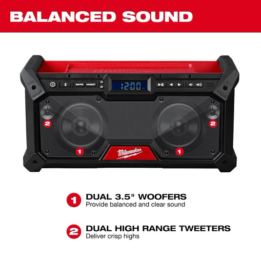 Milwaukee 2952-20 Jobsite Bluetooth Portable Radio