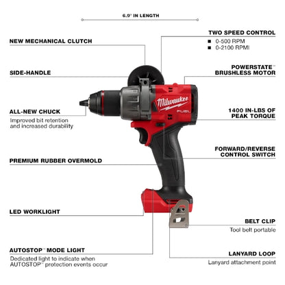 Milwaukee 2903-20 M18 FUEL 1/2" Drill/Driver + FREE Battery