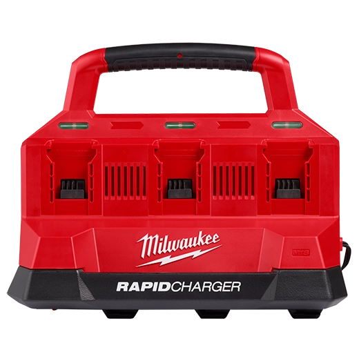Milwaukee 48-59-1809 M18 Six Bay Rapid Charger w/ PACKOUT Compatibility + FREE Battery