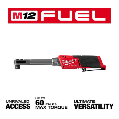 Milwaukee 3050-20 M12 Fuel INSIDER Extended Reach Box Ratchet + FREE Battery