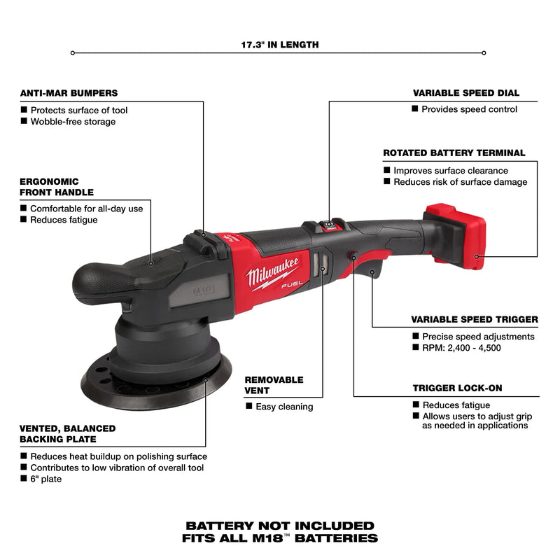 Load image into Gallery viewer, Milwaukee 2685-20 M18 FUEL 21mm Random Orbital Polisher
