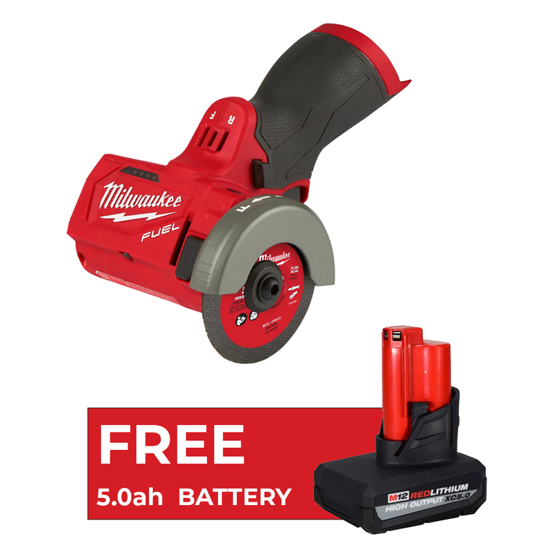 Load image into Gallery viewer, Milwaukee 2522-20 M12 Fuel 3&quot; Compact Cut-Off Tool + 5.0ah Battery
